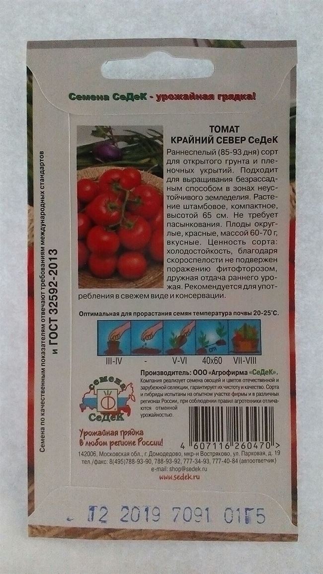 Сорт томатов Крайний север: описание, характеристика, фото и отзывы тех, кто сажал, а также особенности выращивания