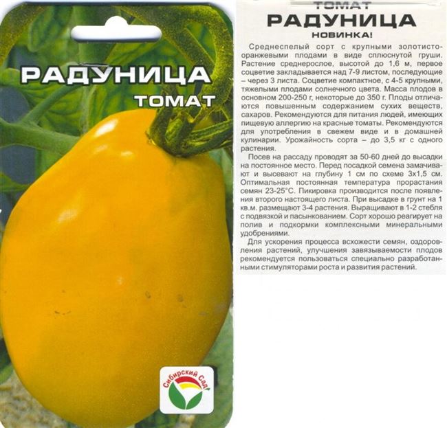 Томат Радуница: характеристика и описание сорта, фото желтых помидоров, отзывы об урожайности куста